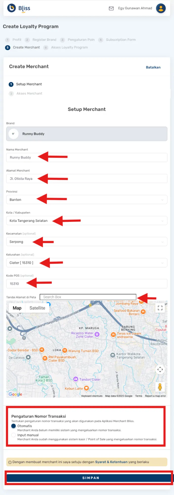 membuat merchant tanpa Accurate